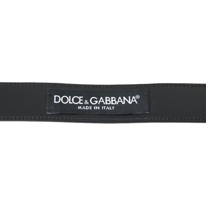 Dolce & Gabbana Red Leather Silver Metal Buckle Belt Men