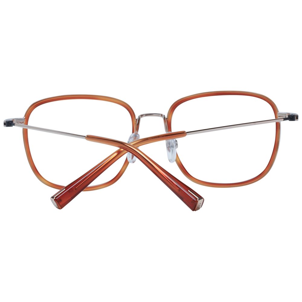 Ted Baker Brown Men Glasses Frame, full-rim metal rectangle, 51-17-140 size, with demo plastic lenses, includes branded case.