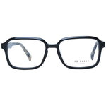 Ted Baker Black Men Glasses Frame, full-rim acetate with demo lenses, rectangle style, size 55-17-140, includes branded case.