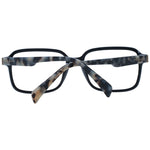 Ted Baker Black Men Glasses Frame in full-rim acetate with demo lenses, rectangle style, size 55-17-140, includes branded case.
