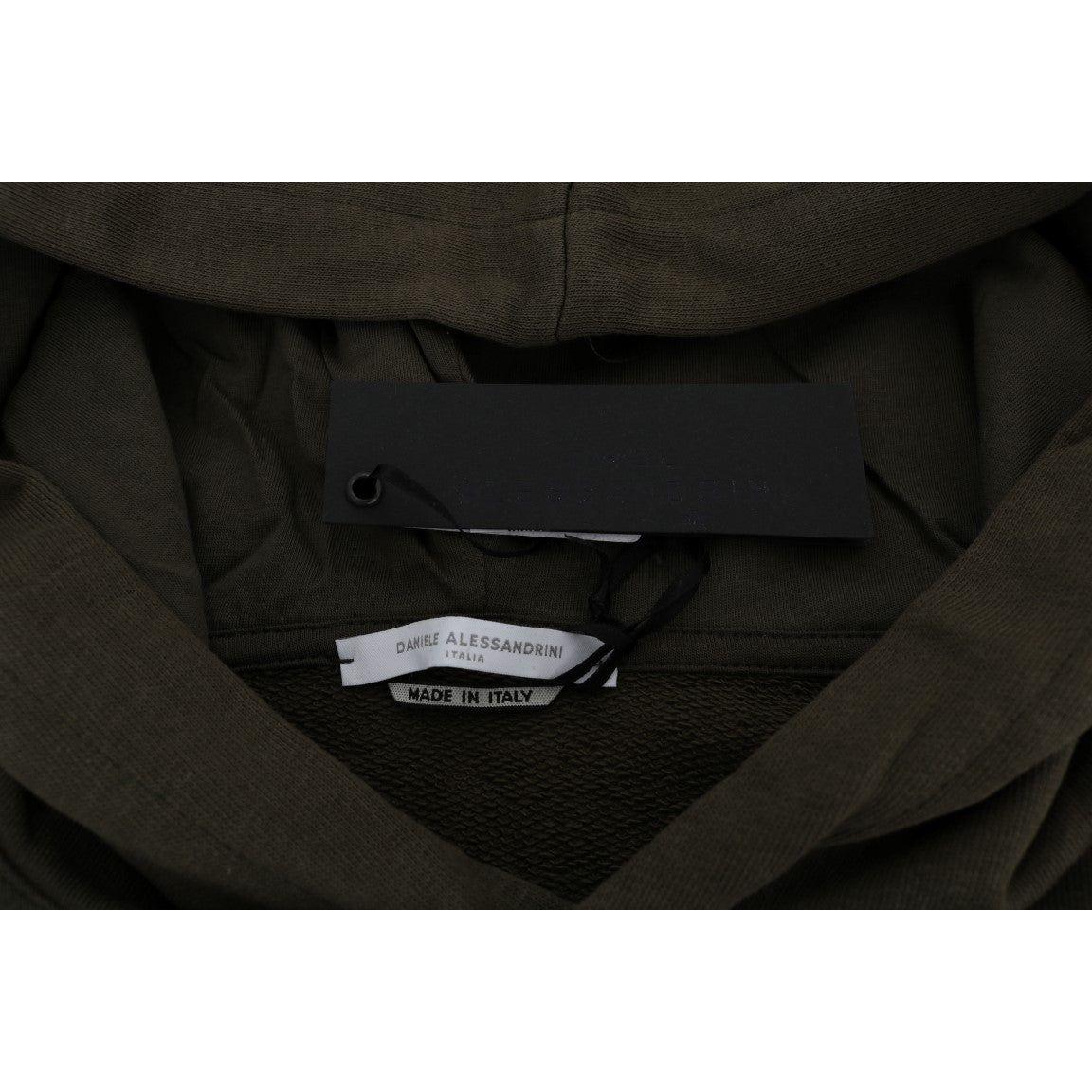 سترة دانييل أليساندريني الأنيقة المصنوعة من القطن ذات القلنسوة باللون الأخضر