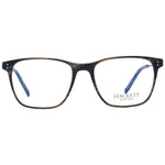 Hackett Brown Men Glasses Frame with rectangle acetate full-rim design and demo lenses, size 51-17-145, includes branded case.