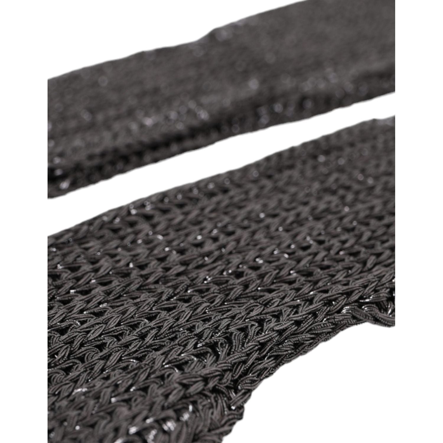 قفازات دولتشي آند غابانا رمادية اللون محبوكة بدون أصابع