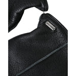 Dolce & Gabbana Black Deer Leather Wrist Length Gloves LB30148-9