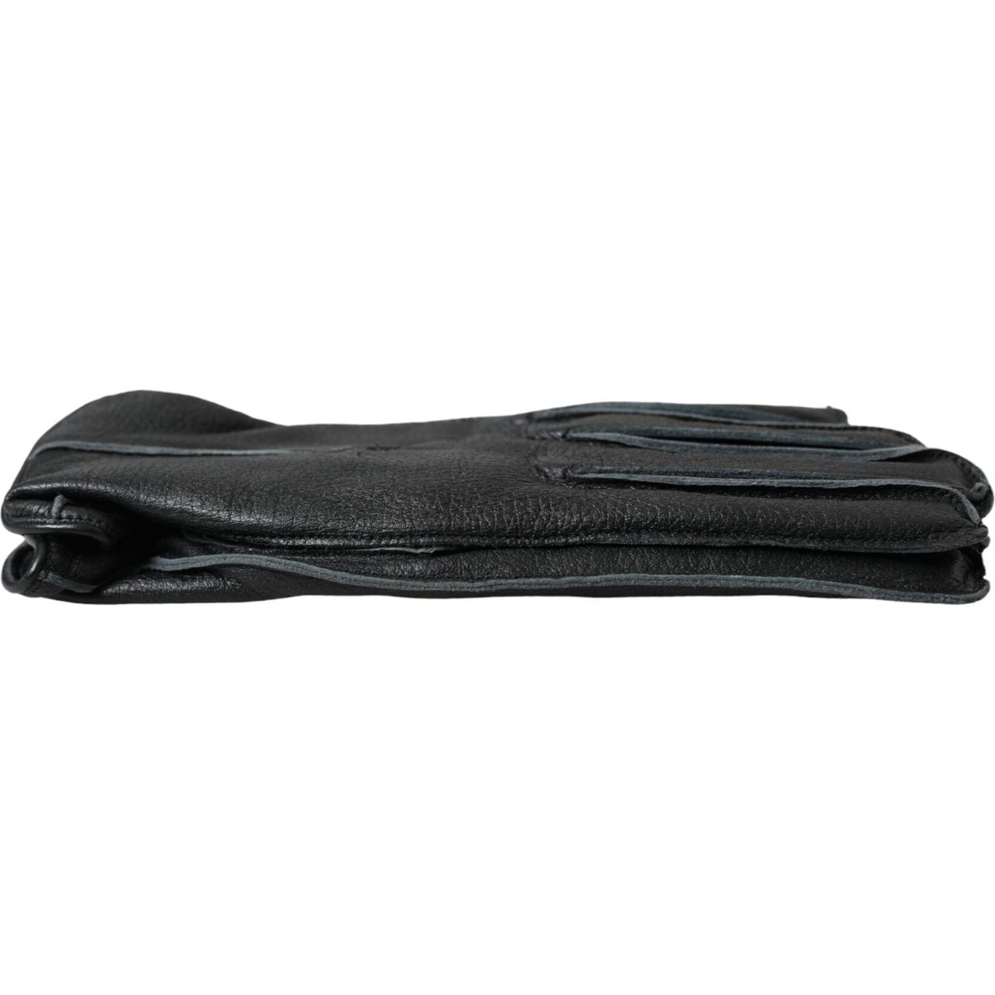 Dolce & Gabbana Black Deer Leather Wrist Length Gloves LB30148-9