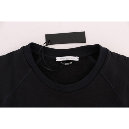 Daniele Alessandrini Blue Crewneck Cotton Sweater