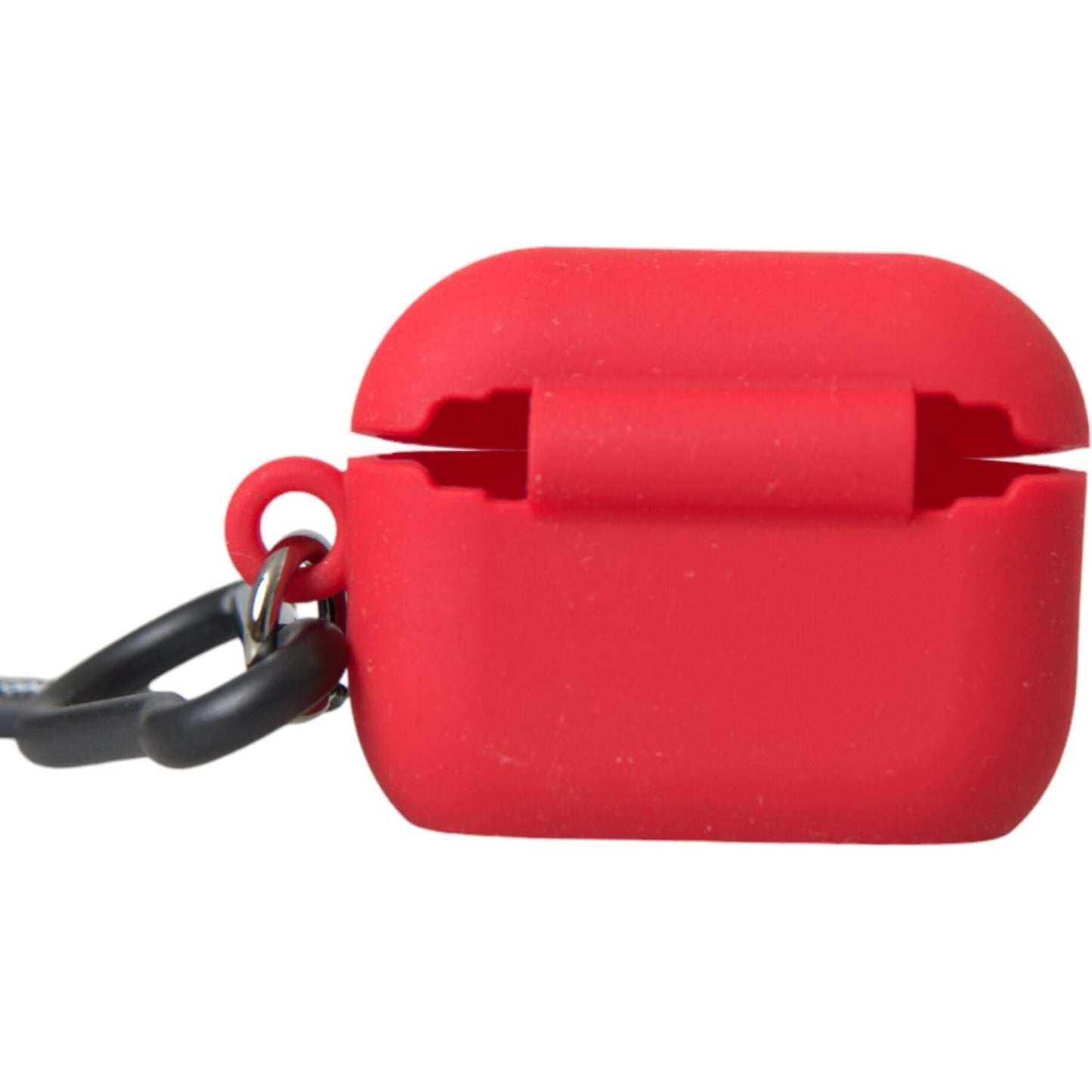 Dolce & Gabbana Red Silicone Rubber Logo Embossed Airpods Case SMY10260
