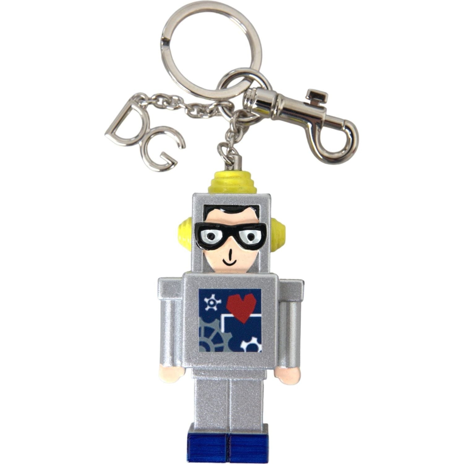 Dolce & Gabbana Multicolor Astronaut Space Metal Logo Keyring Keychain