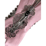 Dolce & Gabbana Pink Satin Crystal Jewelry Brooch Hair Pin SMY10228