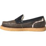 Dolce & Gabbana Brown Black Fur Leather Loafers Men Shoes MV5742-40.5