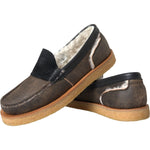 Dolce & Gabbana Brown Black Fur Leather Loafers Men Shoes MV5742-40.5
