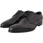 Dolce & Gabbana Black Leather Derby Formal Dress Men Shoes MV5699-39