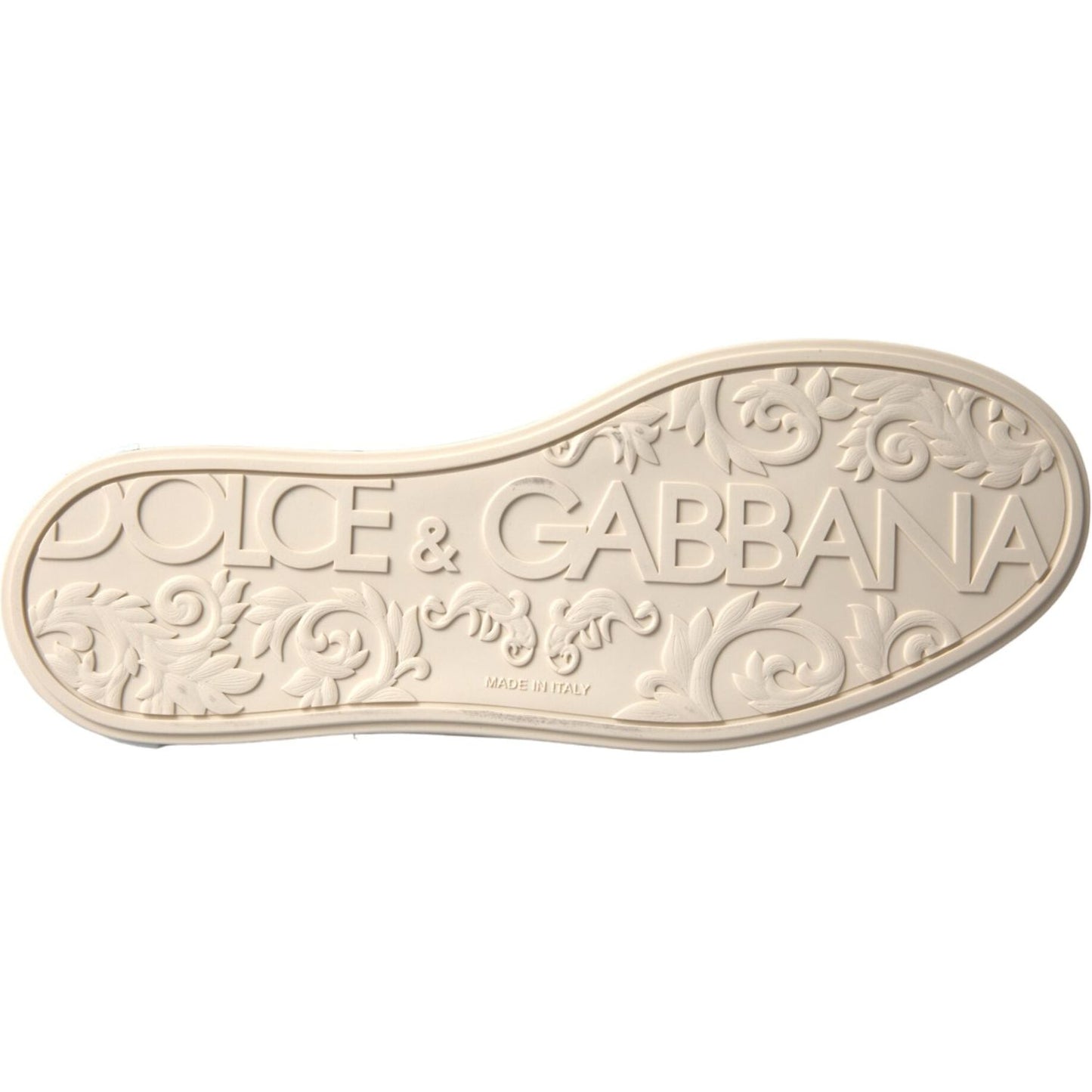 Dolce & Gabbana Silver Portofino Calf Leather Sneakers Men Shoes MV5697-40