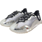 Dolce & Gabbana Silver Black Nylon NS1 Low Top Sneakers Men Shoes MV5754-41.5