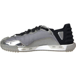 Dolce & Gabbana Silver Black Nylon NS1 Low Top Sneakers Men Shoes MV5754-41.5