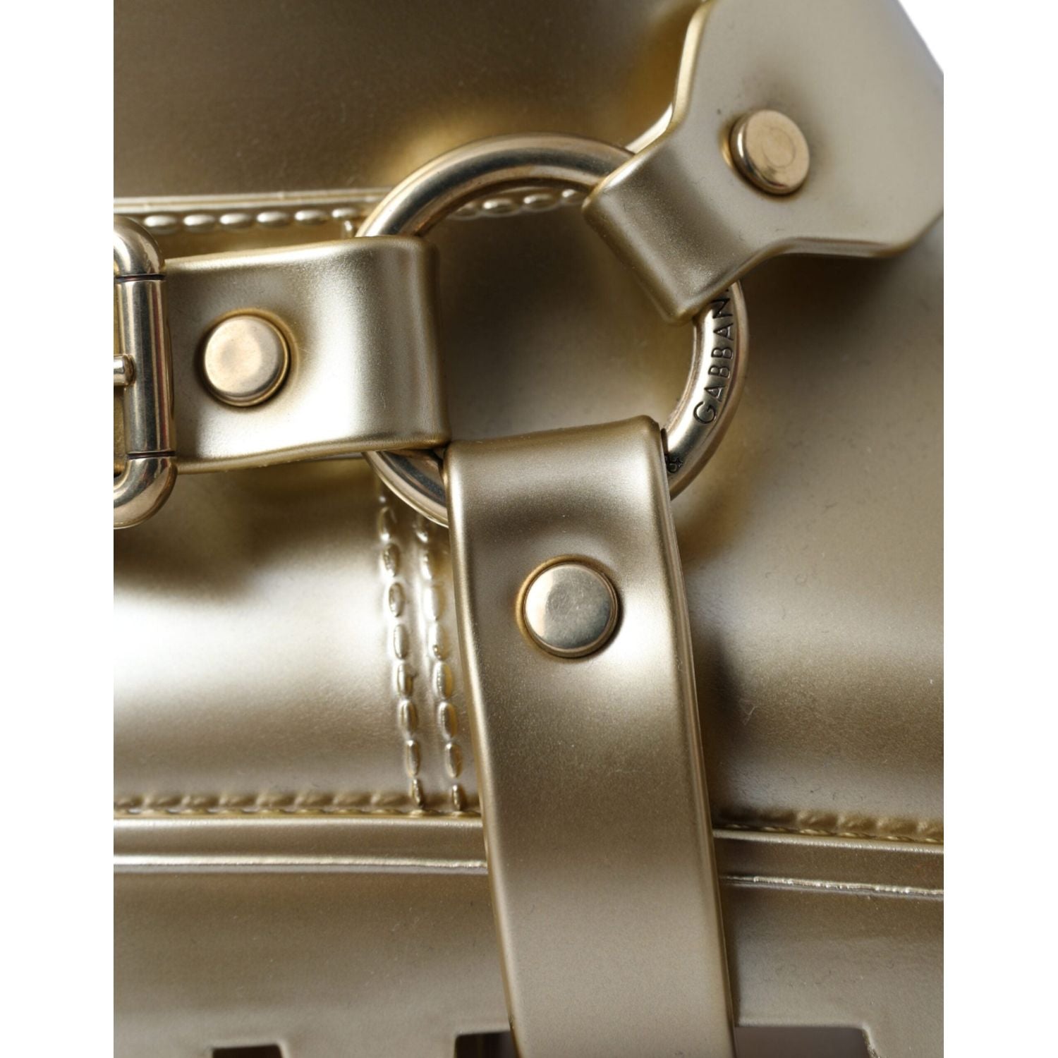 Dolce & Gabbana Metallic Gold Rubber PVC Rain Boots Shoes