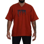 Dolce & Gabbana Red Logo Embroidery Crewneck Cotton T-shirt TSH83090-52
