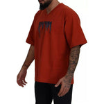 Dolce & Gabbana Red Logo Embroidery Crewneck Cotton T-shirt TSH83090-52