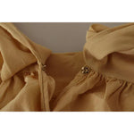 Dolce & Gabbana Mustard Ascot Collar Shirt Silk Blouse Top TSH7466-40