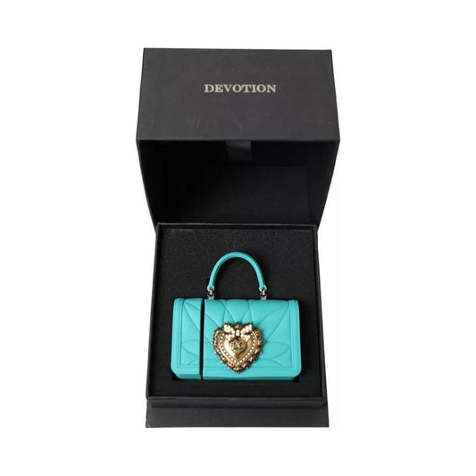Dolce & Gabbana Turquoise Silicone Devotion Heart Bag Cover Hand Airpods Case Dolce & Gabbana Dark Slate Gray