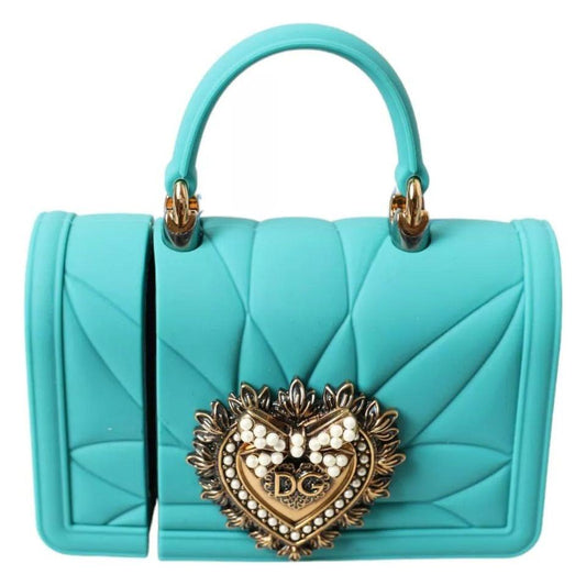 Dolce & Gabbana Turquoise Silicone Devotion Heart Bag Cover Hand Airpods Case Dolce & Gabbana Medium Turquoise