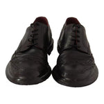 Dolce & Gabbana Black Leather Brogue Oxford Dress Shoes MV4250-42.5