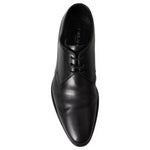 Dolce & Gabbana Black Leather Derby Formal Dress Men Shoes MV5615-41