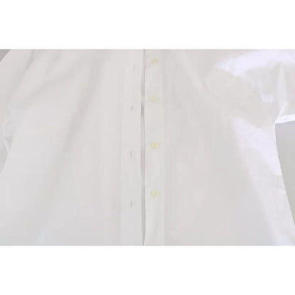 Dolce & Gabbana White Collared Short Sleeve Polo Shirt Top