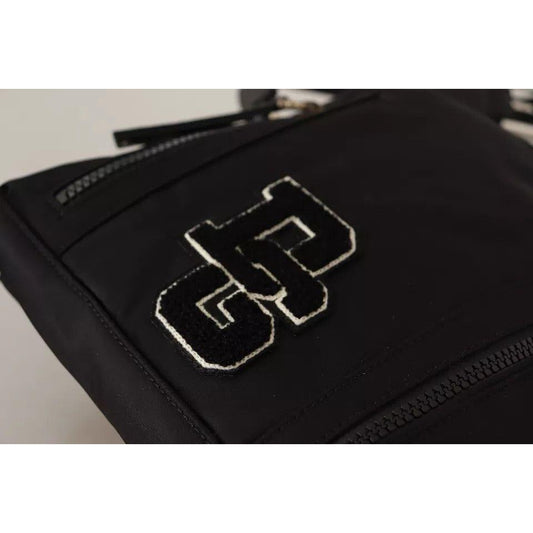 Dolce & Gabbana Black Nylon Leather DG Logo Patch Messenger Cross Body Bag Dolce & Gabbana Black