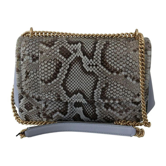 Dolce & Gabbana Blue Exotic Leather Shoulder Purse Cross Body Bag Dolce & Gabbana Dim Gray
