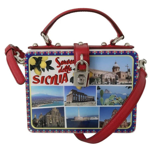 Dolce & Gabbana White Plexi Box Sicilia Square Hand Shoulder Purse Bag Dolce & Gabbana Dim Gray