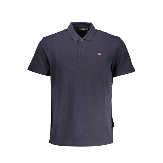 Napapijri Blue Cotton Men Polo NA-19590-M-FBB-306
