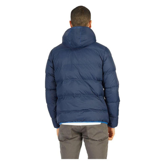La Martina Blue Nylon Men Jacket La Martina Dark Slate Gray