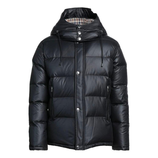 Aquascutum Black Polyester Men Jacket AQ-7381-IT46 | S
