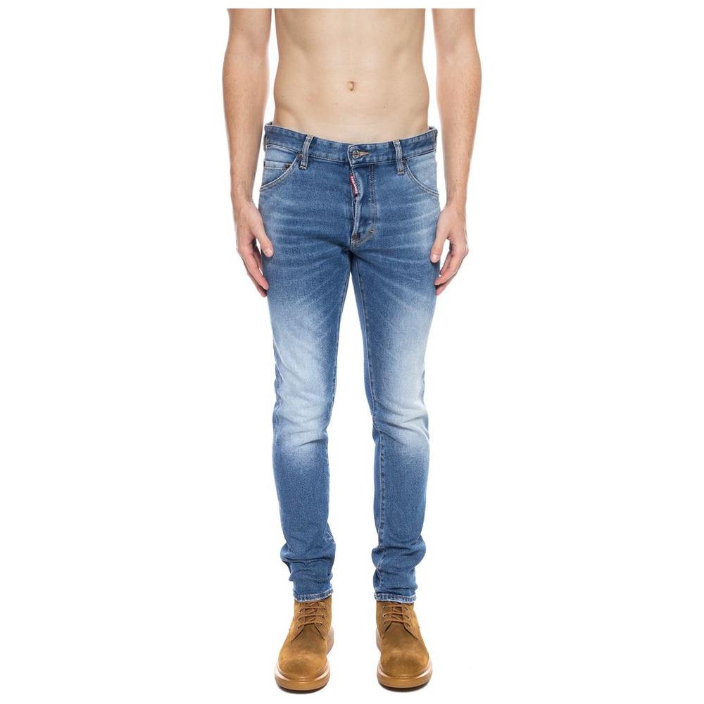 بنطلون جينز رجالي من القطن باللون الأزرق من Dsquared²