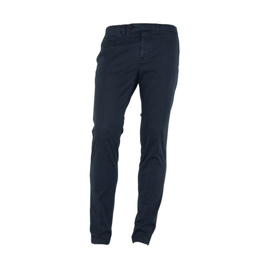 Made in Italy Elegant Blue Summer Trousers Made in Italy Dark Slate Gray