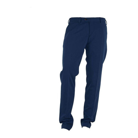 Made in Italy Elegant Blue Trousers for Sophisticated Men Made in Italy Dark Slate Gray