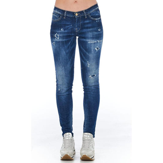 Frankie Morello Blue Cotton Women's Skinny Jean Frankie Morello Lavender