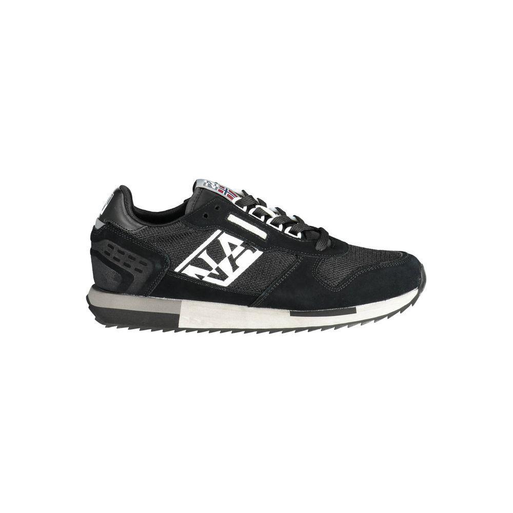 Napapijri Black Leather Men Sneaker NASH-11434-EU46/US12-FBB-278