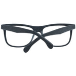 Lozza Black Men Glasses Frame, plastic round full-rim black eyeglasses, size 54-17-140, with demo lenses, includes branded case.