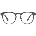 Ermenegildo Zegna Gray Men Glasses Frame, titanium full-rim round style, 48-19-140 size, gray color