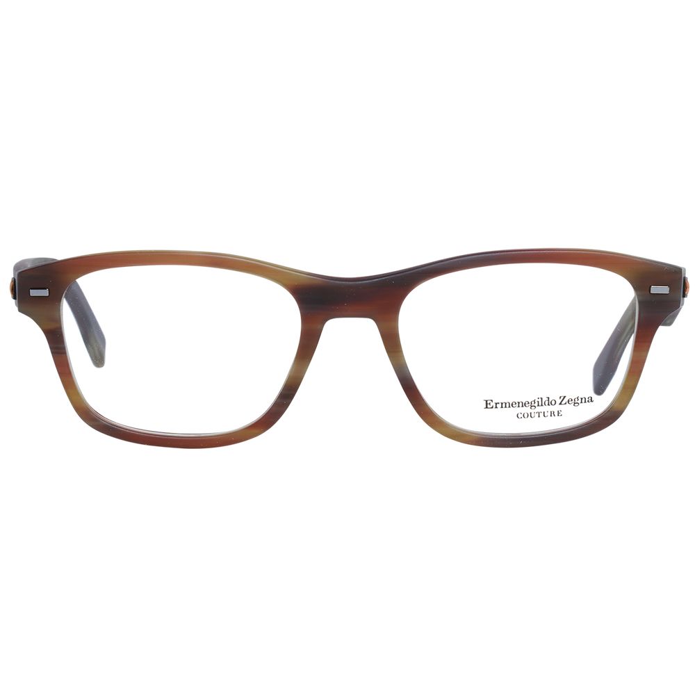 Ermenegildo Zegna Brown Plastic Glasses (Frames)