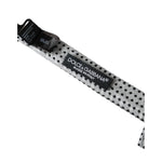 Dolce & Gabbana Gray Silk Polka Dot Adjustable Neck Men Papillon Bow Tie FT3895
