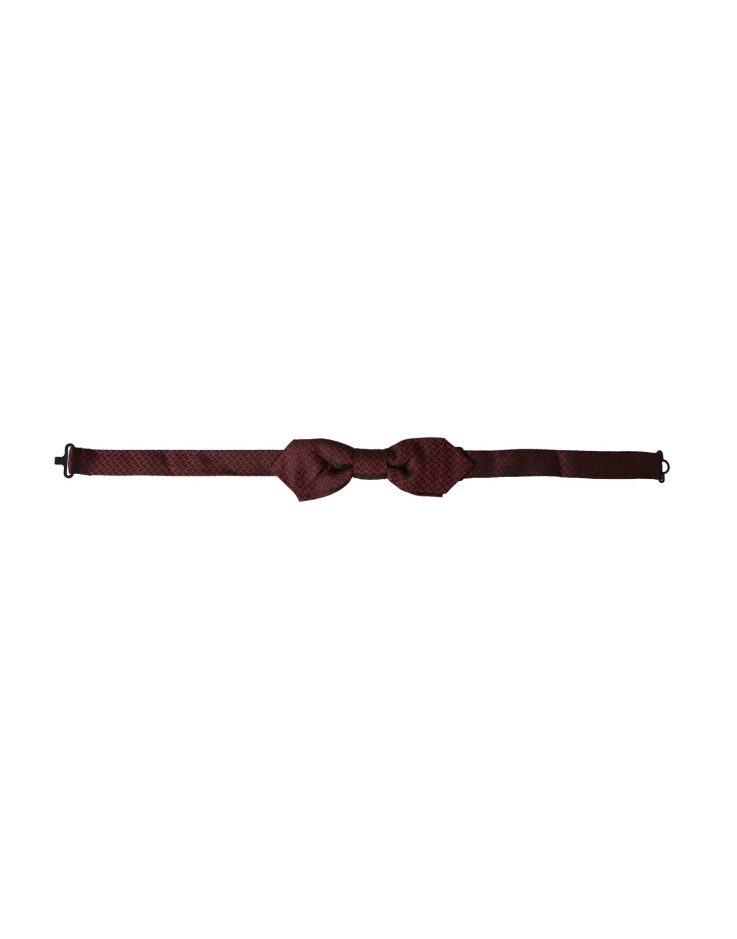 Dolce & Gabbana Red Silk Fantasy Adjustable Neck Men Bow Tie FT3937