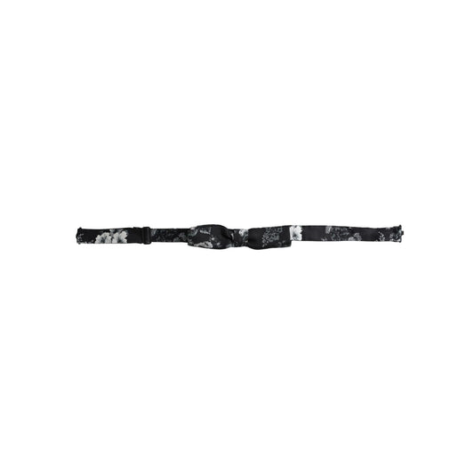 Dolce & Gabbana Black Floral Silk Adjustable Neck Men Bow Tie