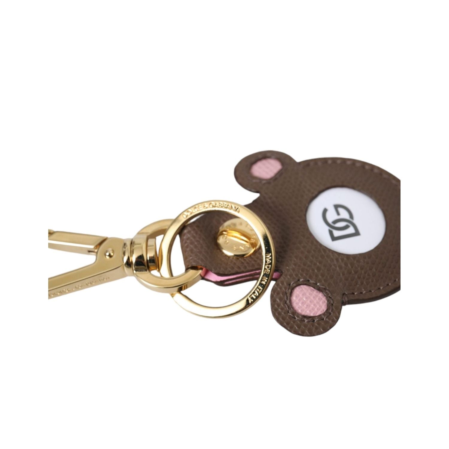 Dolce & Gabbana Multicolor Dauphine Calfskin DG Logo Keyring Keychain