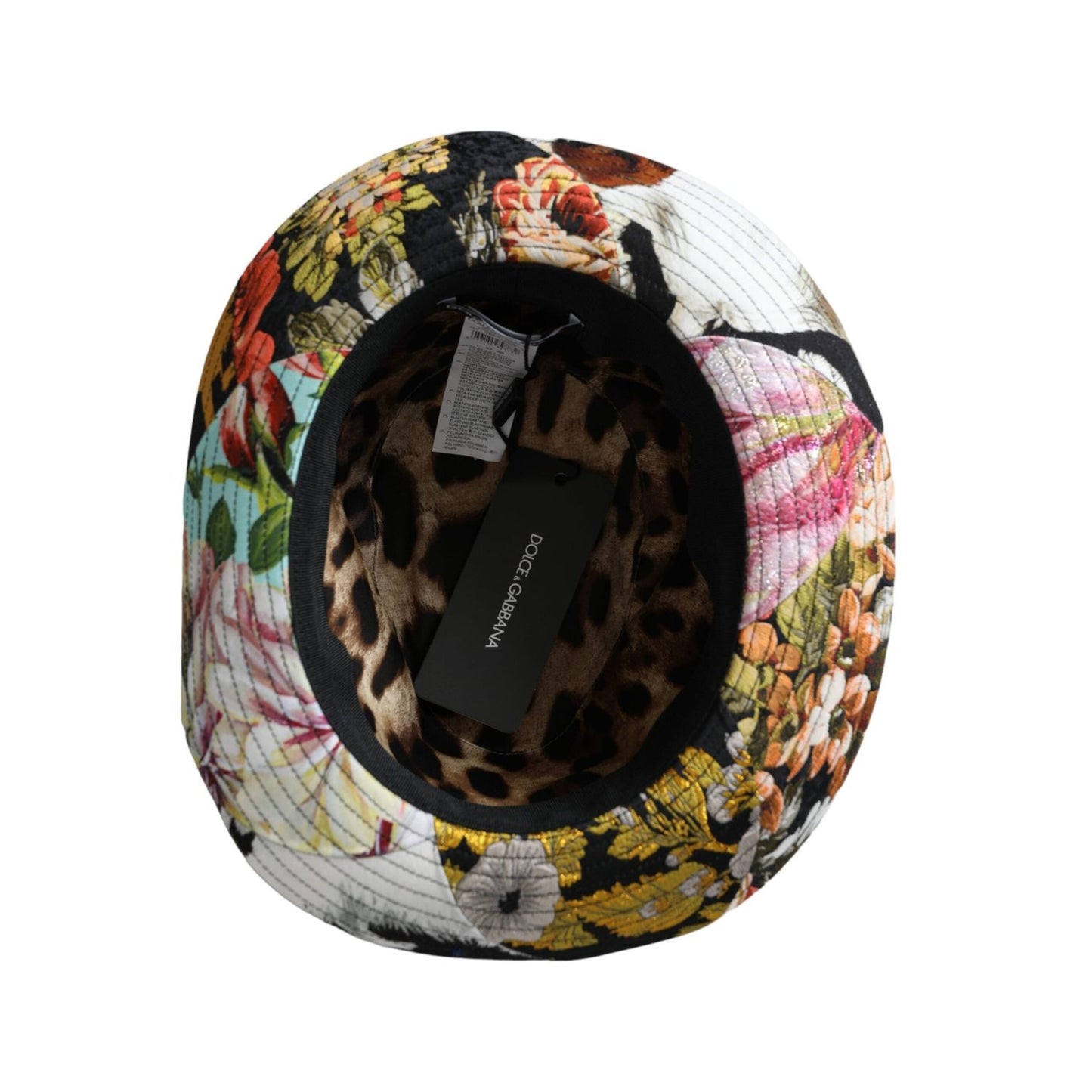 Dolce & Gabbana Multicolor Patchwork Women Fedora Wide Brim Hat