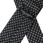 Dolce & Gabbana Black 100% Silk Patterned Adjustable Men Tie KRA3302