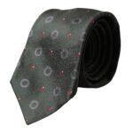 Dolce & Gabbana Dark Gray 100% Silk Fantasy Adjustable Men Tie KRA3303