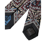 Dolce & Gabbana Black Printed 100% Silk Adjustable Men Tie KRA3320